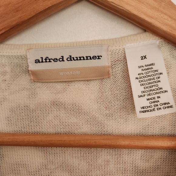 ALFRED DUNNER Button Down Sweater Paisley Multicolor Long Sleeve Size 2XL - Picture 4 of 4